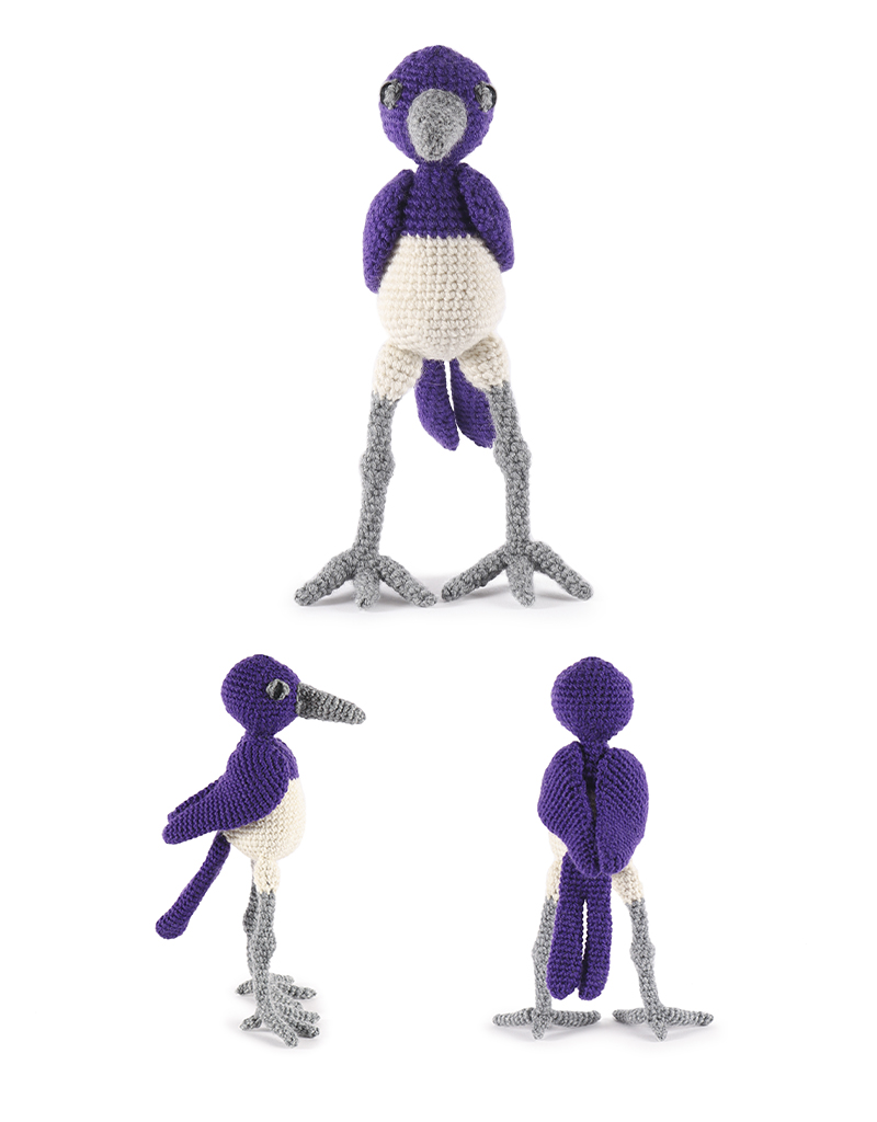 toft ed's animal Ryan the Violet-Backed Starling amigurumi crochet